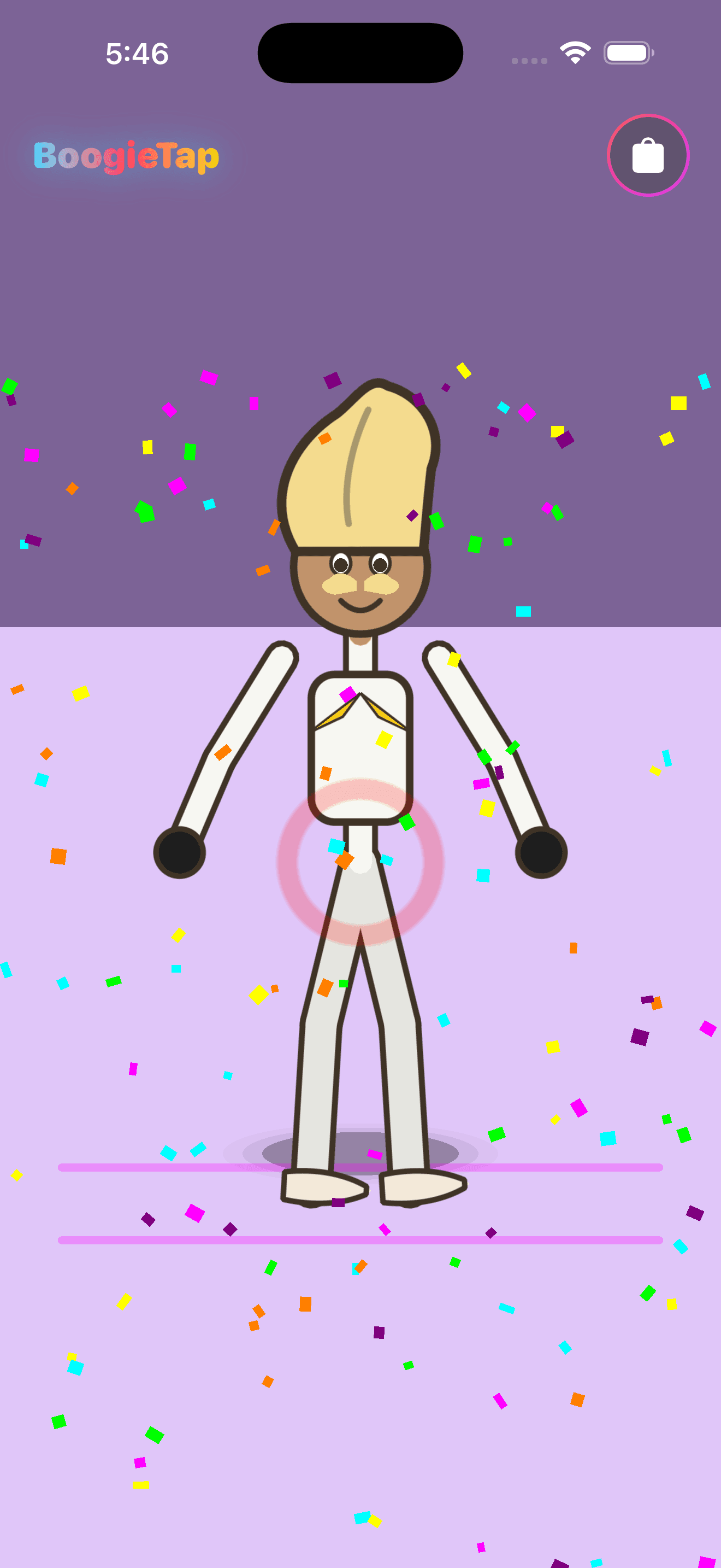 BoogieTap stage and environment screenshot.