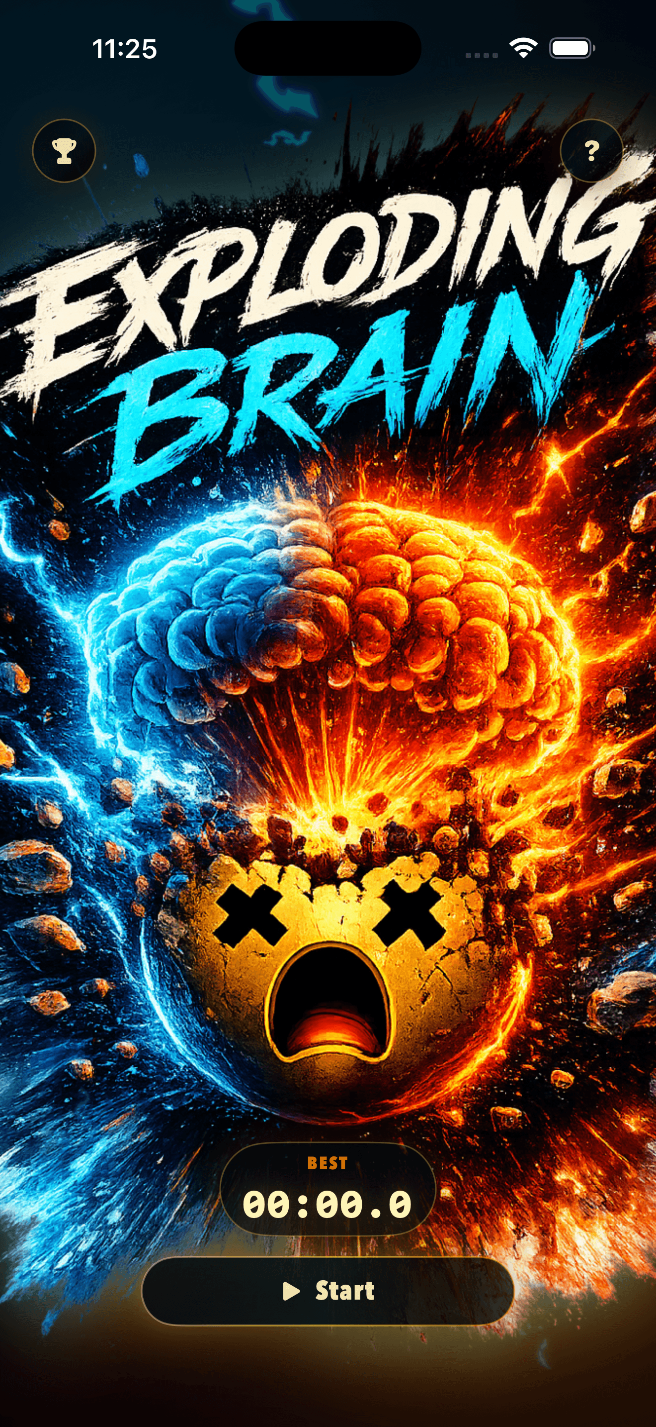 Exploding Brain start screen.